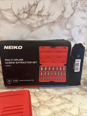 NEIKO 04204A Sechskant-Multispline Schrauben- und Schraubenausdreher-Set, Easy-Out Schraube