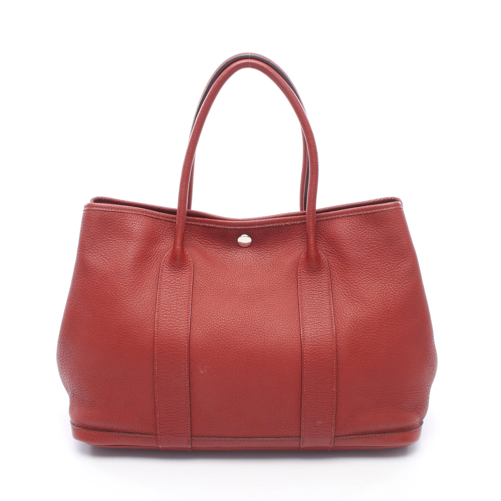 Hermes Garden Party PM Tote Bag Red #RCB5271