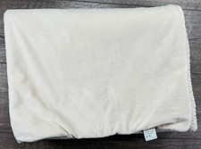 Baby Girl Blanket Hallmark 28"x40" Cream Plush Minky Sherpa