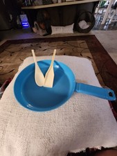 Three Piece LOT OF KIDS PLAY TOY KITCHEN STUFF Pan And Utensils