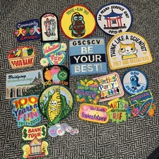 Lot 20 Girl Scout Brownie Cadette Daisy Junior Badges Patches U