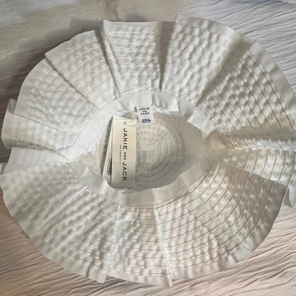 Chapéu de Sol Janie and Jack Branco Bebês Meninas 6-12 Meses - Imagem 2 de 4