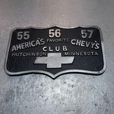 Americas Favorite Chevy Club Hutchinson Minnesota Tri 5 55 56 57 Car Club Plaque