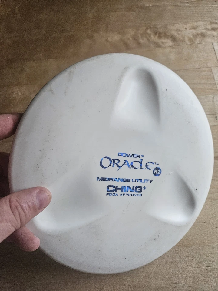 CHING Power Oracle Midrange Utility VINTAGE DISC GOLF DISC Washed Ink 173g RARE - Image 2 of 4