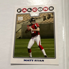 Topps 2008 Matt Ryan Rookie Base Helmet On #331 Atlanta Falcons Football Card. rookie card picture