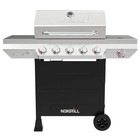 5 Burner Propane Gas Grill in Stainless Steel with Side Burner Push Button Start