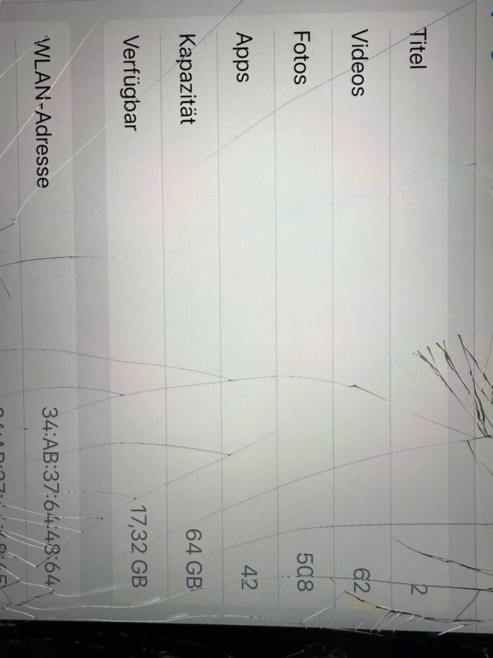 Apple iPad Air 2 – 64 GB – WLAN – Nur für Ersatzteile / defekt - Bild 4 von 4