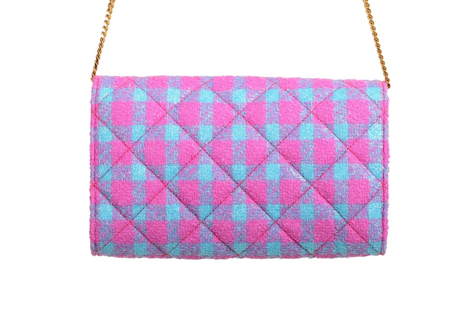 Bolso de hombro Versace acolchado Medusa dorado jacquard lúrex de lana para mujer Foto 4 de 4