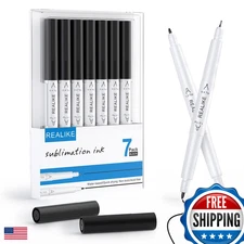 REALIKE 7pc Dual-Tip Infusible Pens Black 0.4/1.0mm Sublimation for Cricut