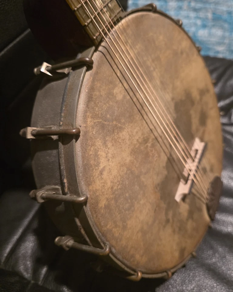 Antique 1920s Banjo-Mandolin Banjolin 9" Skin Head Montgomery Ward Concertone - Image 2 of 4