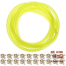 10 Ft Fuel Line Hose with 20 Hose Clamps, 1/4" ID x 3/8" OD Gas Fuel Line