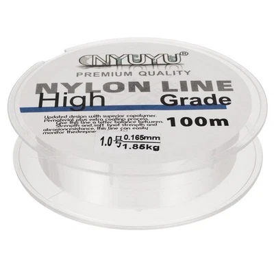 100M 4lb 1.0# Chaîne Fil Fluorocarboné Revêtement pour Suspension Transparent - Photo 1/4