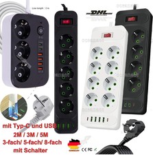 Steckdosenleiste 3-Fach mit USB Mehrfachsteck...