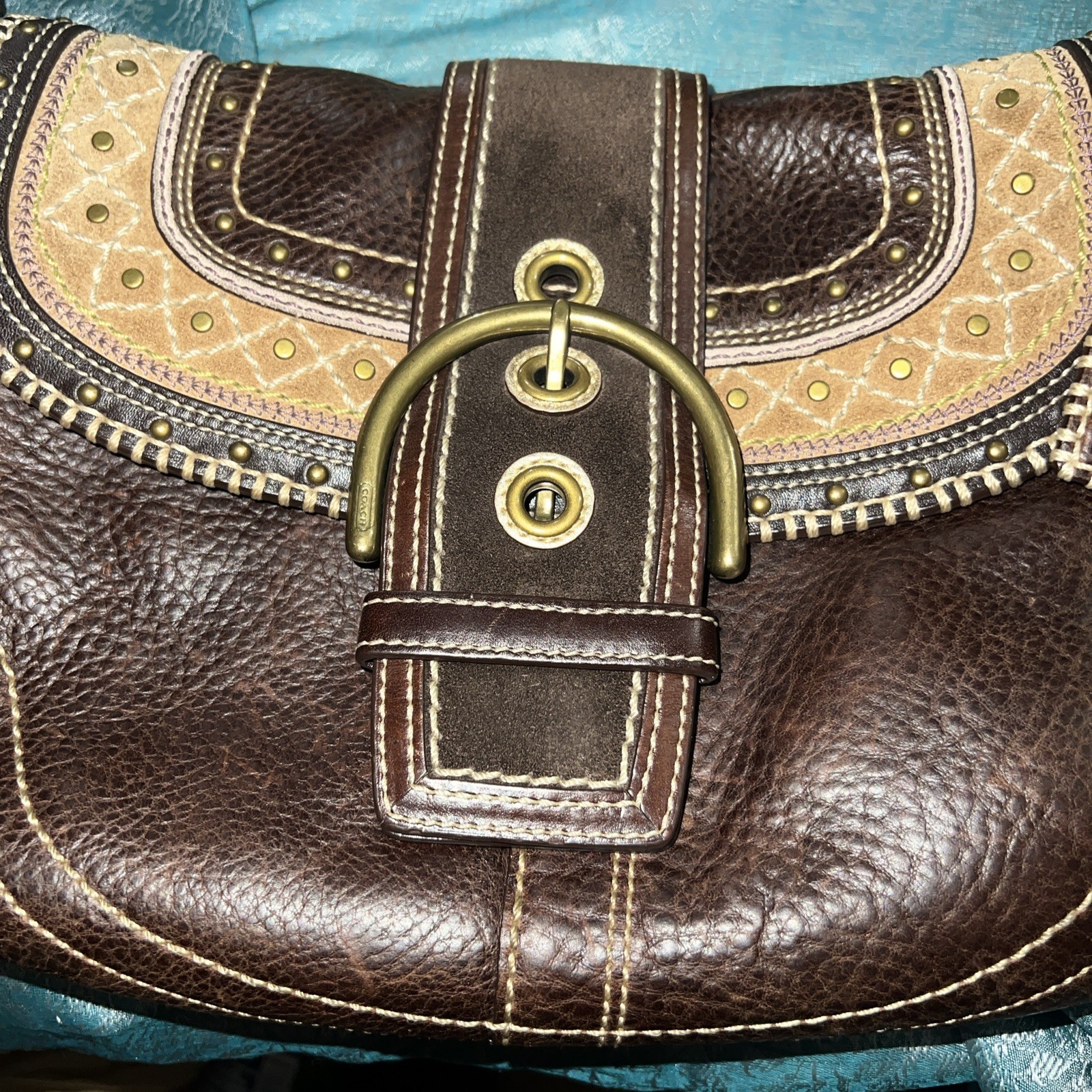vintage COACH Soho Hobo Leather Shoulder Bag G063-10479 Y2K image 3