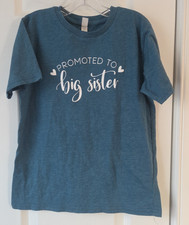 Promoted To Big Sister Youth T-Shirt Expecting Baby Gift Reveal Size Kids M 7