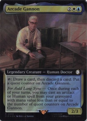Arcade Gannon (Extended Art) NM Surge Foil Fallout #935 Rare MTG