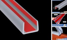 Rubber Edge Trim, Flexible Edge Banding, 1/2" 12mm U Channel Furniture Edge