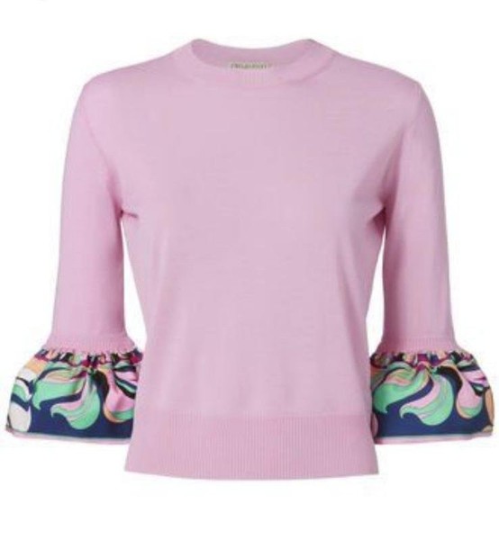 Women Emilio Pucci Sweater Pink Wool 34 / XS / 42