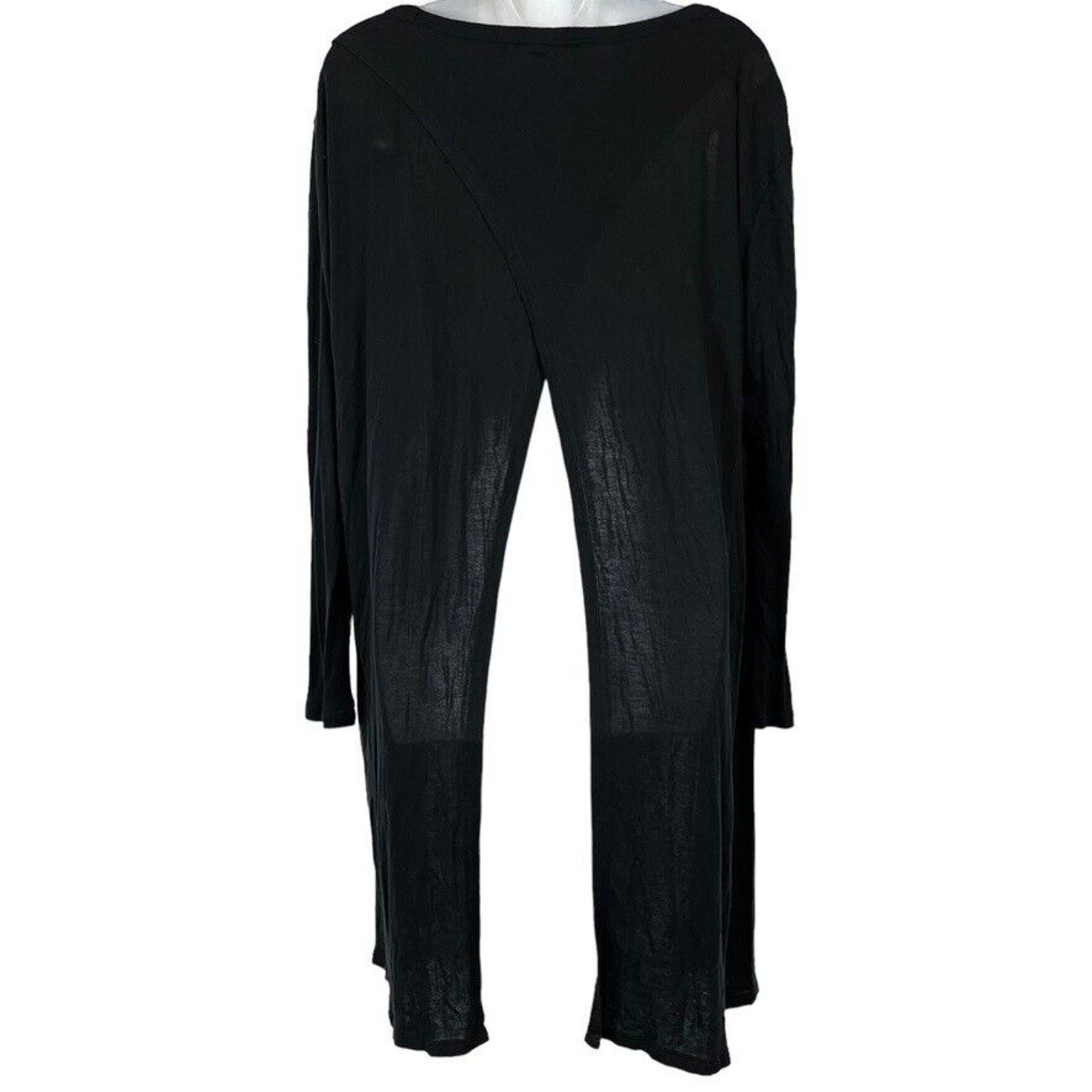 Athleta Womens Solid Black Open Back Long Sleeve … - image 14