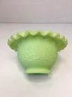 Vintage Fenton "Lime Sherbet" Uranium Persian Medallion Fairy Lamp Bottom Only