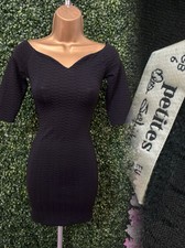 BLACK BODYCON DRESS BY MISS SELFRIDGE , SIZE UK 6
