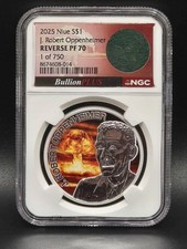 2025 Niue J. Robert Oppenheimer Commemorative NGC REVERSE PF 70