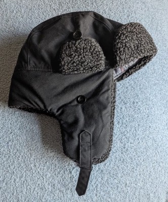 Barbour Wintermütze Herren Gr. S oliv kariert gefüttert Bucket Cap Snow Trapper Mütze