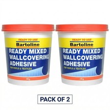 Wallpaper Paste 2 x 1kg Ready Mixed Strong Hold Vinyl Non Woven Easy Apply