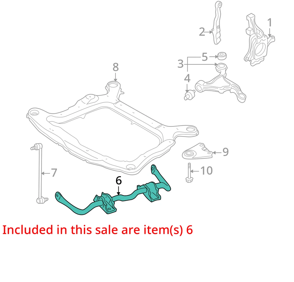Ford Five Hundred 2007 AWD barra estabilizadora delantera OEM 108 k millas - LKQ427502236 Foto 4 de 4