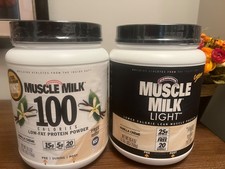 2 pk Muscle Milk LIGHT Genuine Protein Powder VANILLA CREME 52.9 oz 3.5LB