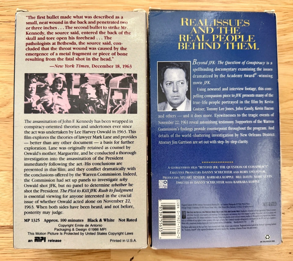 2 VHS -The Plot To Kill JFK: Rush To Judgment &  Beyond  JFK 1988  Antonio - Image 3 of 4
