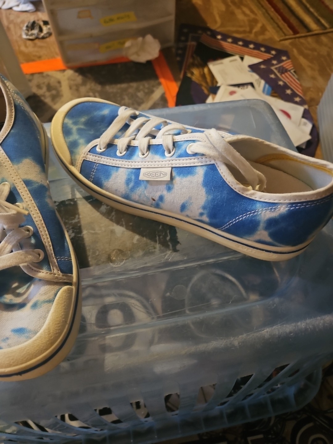 Scarpe sneakers Keen donna taglia 7 5 Elsa Lite blu bianco casual moda