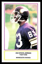 1984 Minnesota Vikings Police #13 Steve Jordan Football Card