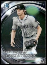 2020 Bowman Draft #GOG-ZV Zac Veen Glimpses of Greatness Colorado Rockies