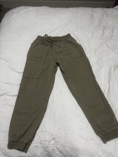 A New Day Olive Green Jogger Pants Elastic Waist Drawstring Casual Women Small