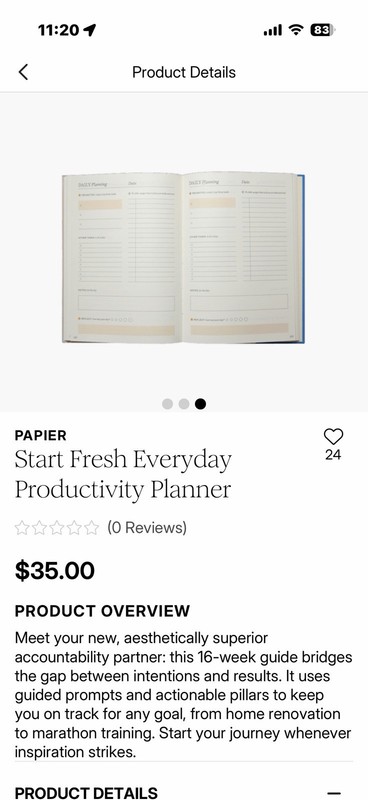 Papier Start Fresh Everyday Productivity Planner Daily Offset Paper Greyboard