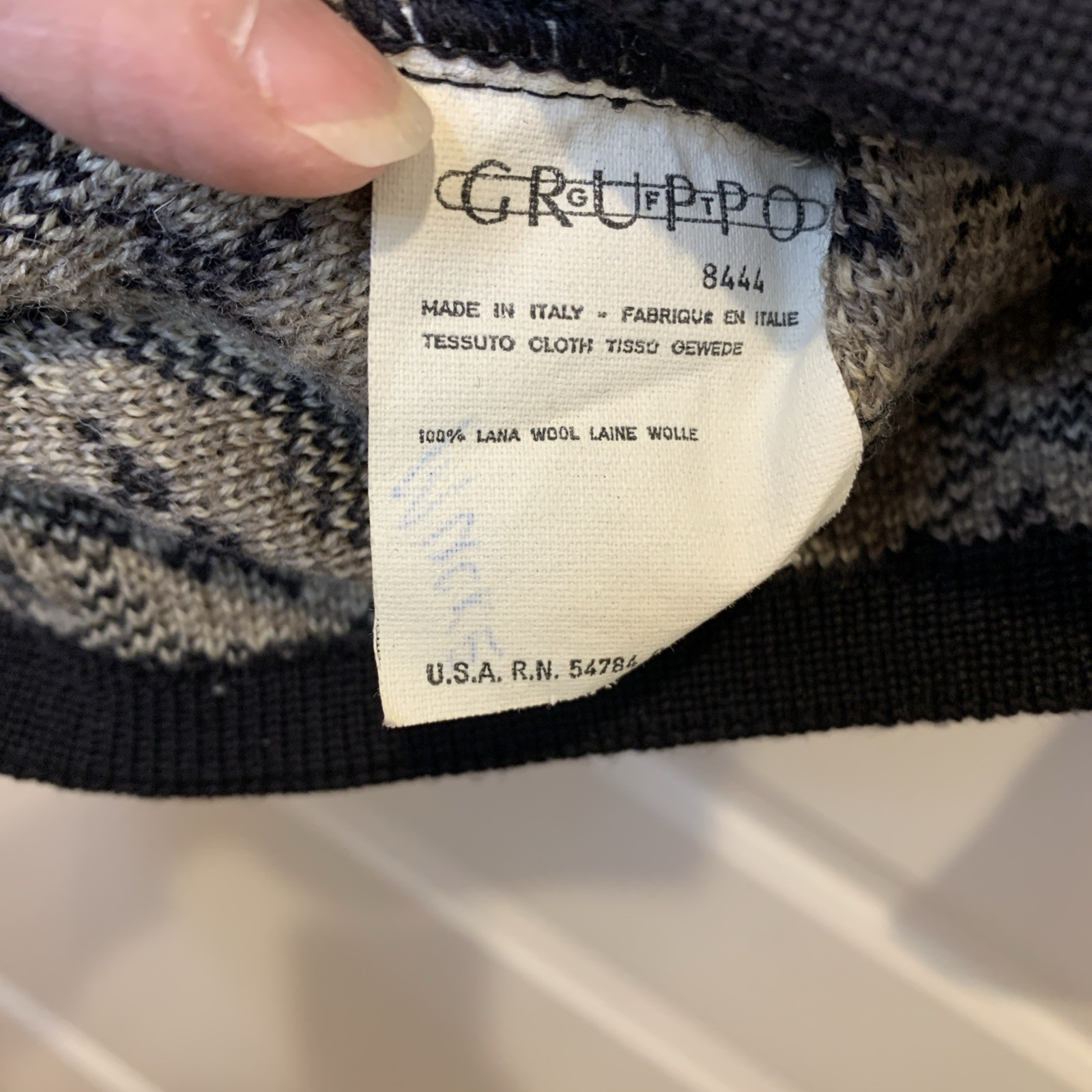 Vtg Valentino V Studio In Italy 100% Wool Knit Leopard Print 80s Women 8 Rare thumbnail 6