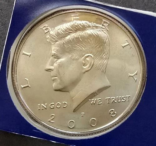 2008 P Kennedy Half Dollar Uncirculated in original cello mint holder J59