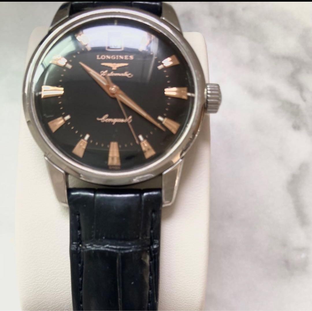 Classical Longines Watch Black Automatic 35 - image 2