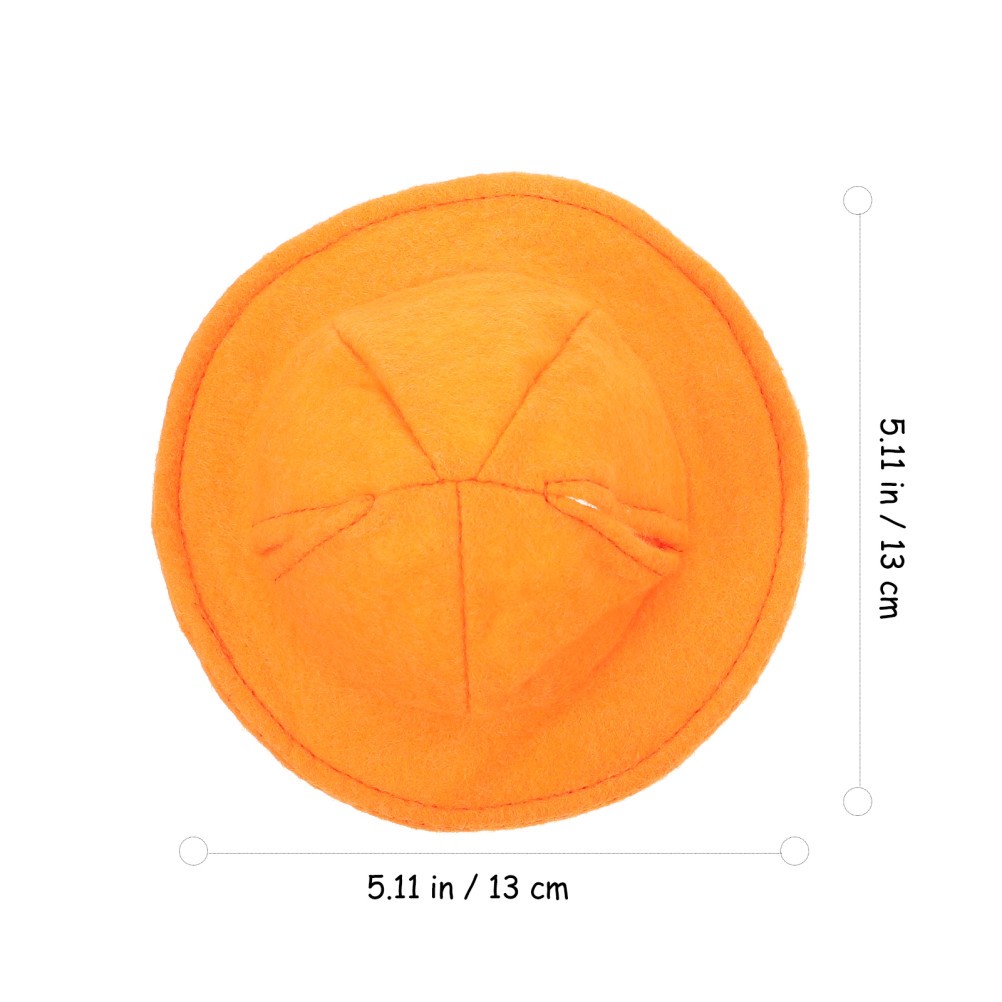 Cappello coniglio piccolo resistente in feltro con accessori borsa carota coniglietto arancione foto 3