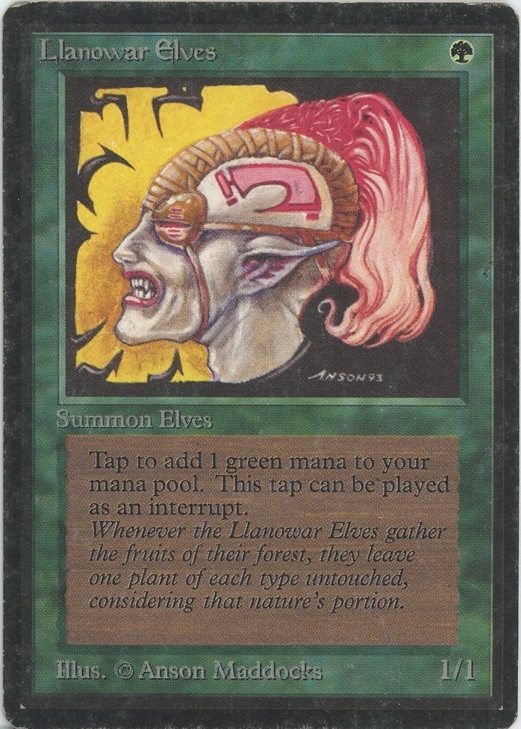 Llanowar Elves Beta Edition MP MTG Magic the Gathering