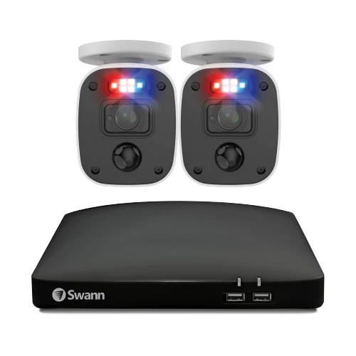 Swann 4680 4 Channel DVR 1TB 2x 1080MQB Audio Camera CCTV Enforcer Kit 446802MQB