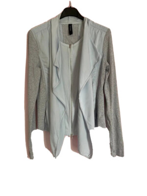 Marc Cain Blue Gray Full Zip Jacket Sz 2