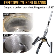 3 Stones Engine Cylinder Hone Deglazer Piston Honer 220 Grit 1-1/4 To 3-1/2" New