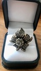 HEIDI DAUS White/Colorless Ribbon Blossom Flower Swarovski Crystal Ring — photo 6