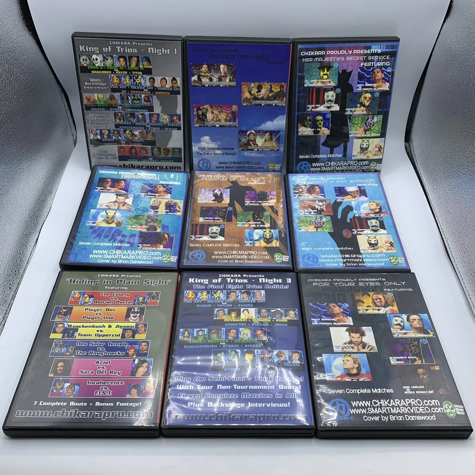CHIKARA LOT OF 9 Wrestling DVD - King Of Trios, Thunderball, Quantum Of Solace - Image 2 of 4