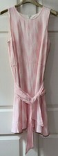 NWT Gap Feminine Pink and White Sleeveless Lined Sundress with Pockets Size L