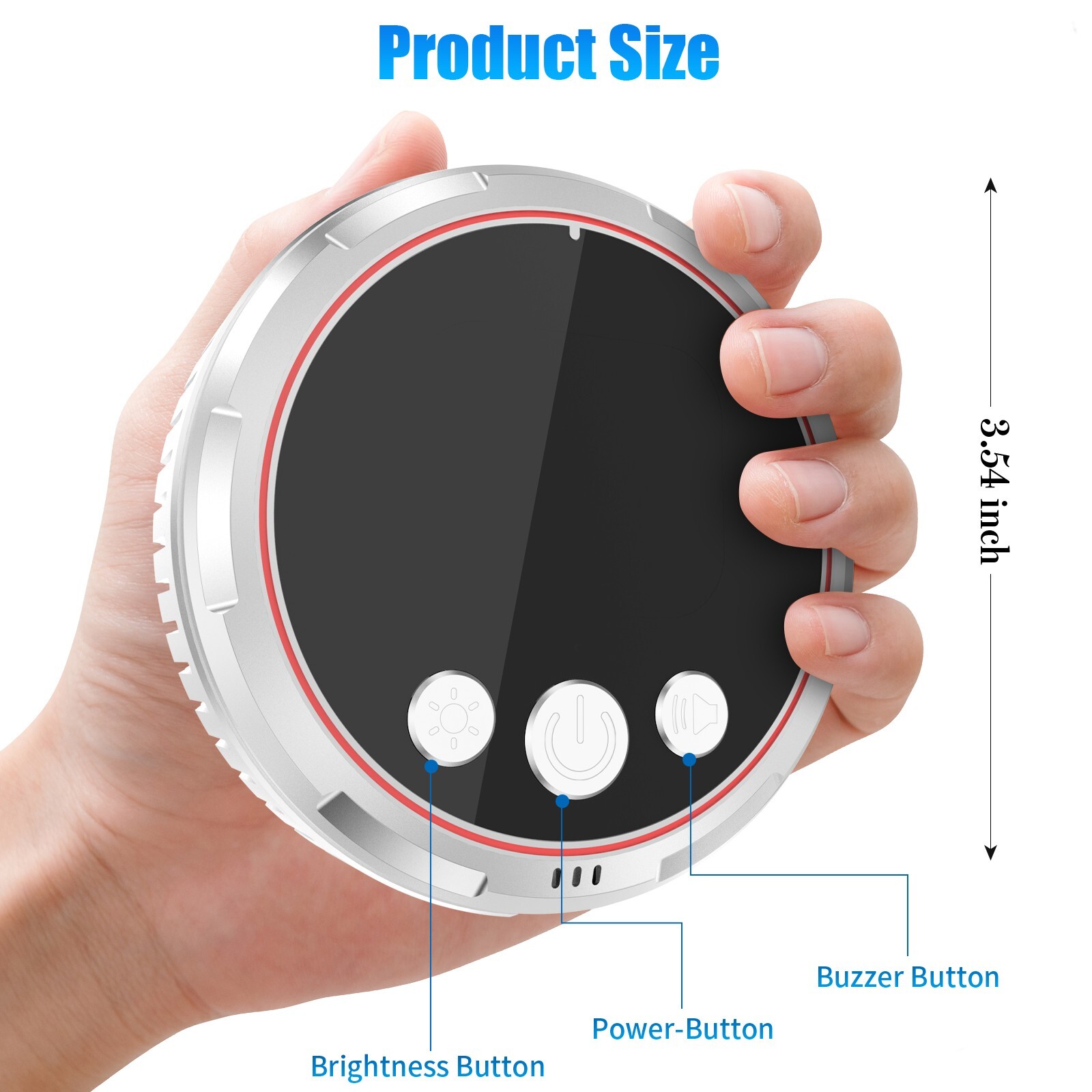 Portable 5-in-1 Carbon Monoxide,Smoke & Gas Alarm–HD Display, Home & Travel Use