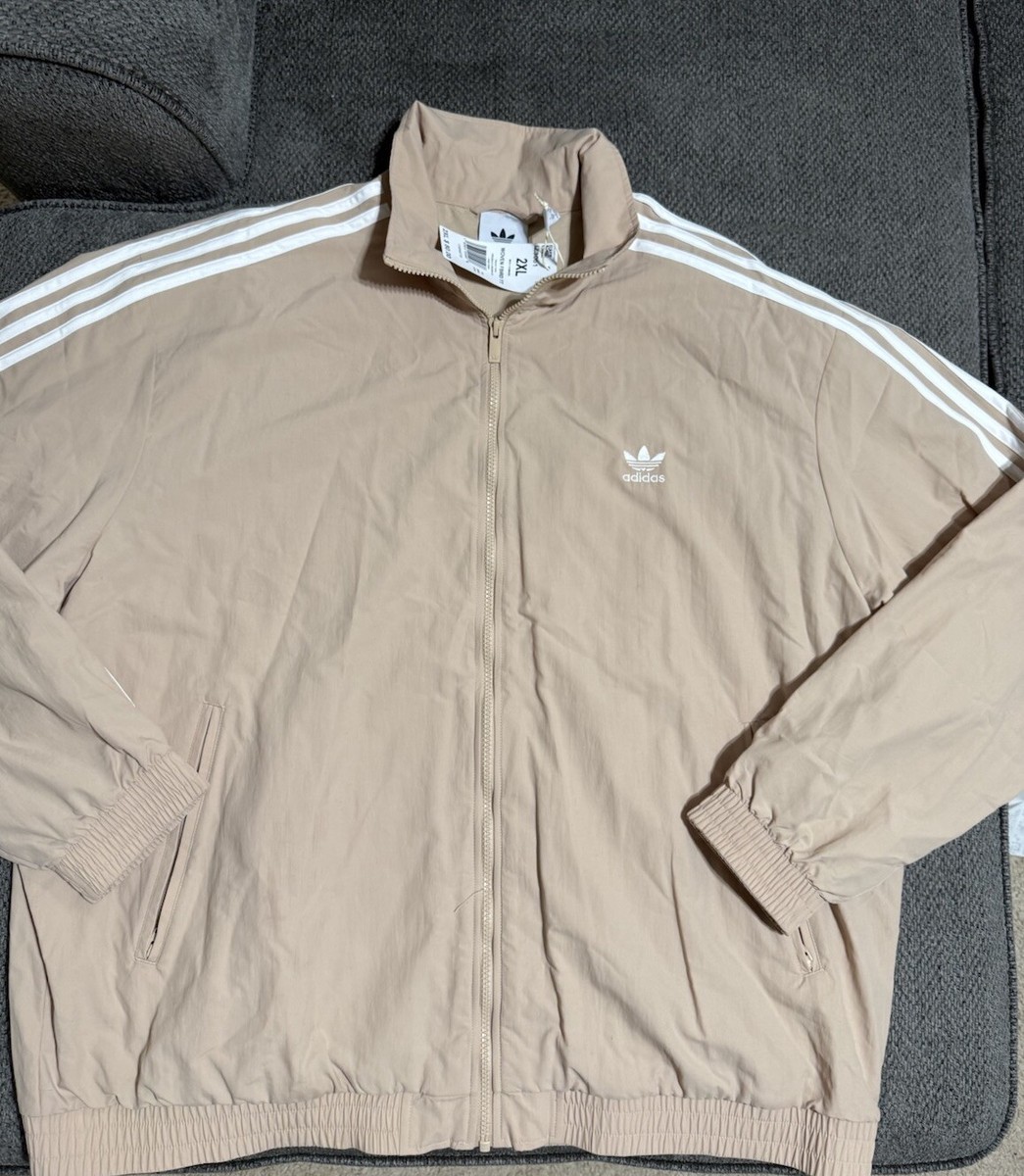 Adidas Originals Men's Magic Beige Woven Firebird Track Top Adidas Originals Men's Magic Beige Woven Firebird Track Top