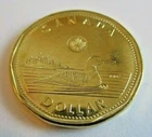 CANADA $1 Loonie Dollar - 2019 Common Loon Dollar - circulated